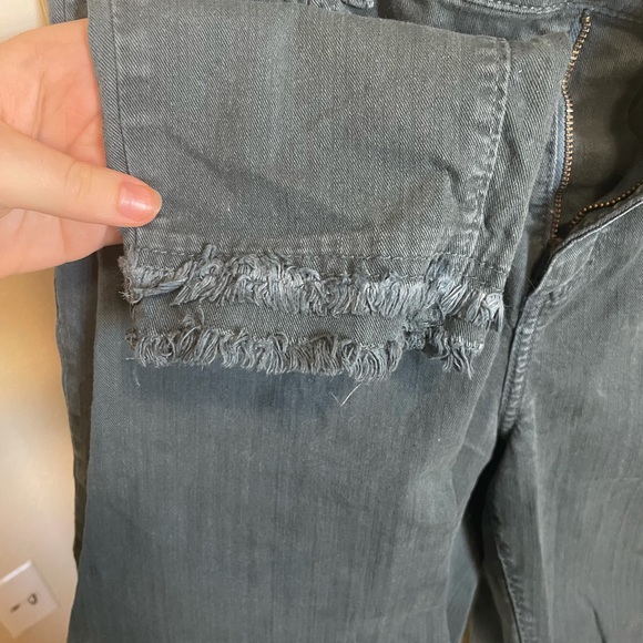 Loft Green Modern Skinny Jeans with detailed edge - Picture 2 of 3